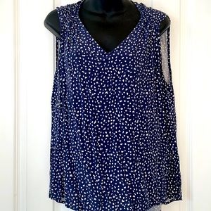 Old Navy Blue Leopard Tank Top